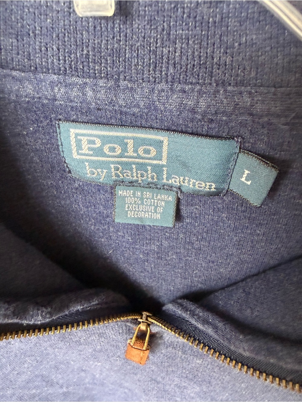 Polo Ralph Lauren Blue Label Quarter Zip Pullover Sweater Large - Picture 5 of 6